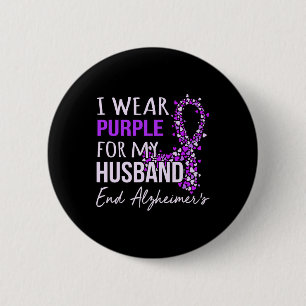 Wear Purple For Husbynd Heimerheimer's Awareness R 6 Cm Round Badge