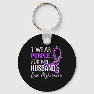 Wear Purple For Husbynd Heimerheimer's Awareness R Key Ring