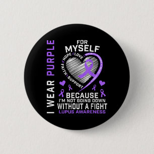 Wear Purple For Lupus Awareness Warriors Fighters 6 Cm Round Badge