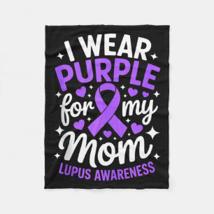 Wear purple for mum lupus awareness month sle fleece blanket