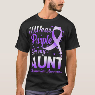 Wear Purple For My Aunt Fibromyalgia Awareness Rib T-Shirt