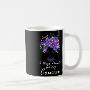 Wear Purple For My Cousin Support Alzheimerheimer  Coffee Mug