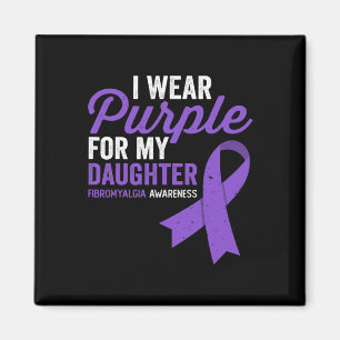 Wear Purple For My Daughter Fibromyalgia Awareness Magnet