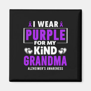 Wear Purple For My Grandma Alzheimerheimer's Aware Magnet
