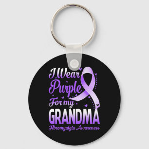 Wear Purple For My Grandma Fibromyalgia Awareness  Key Ring