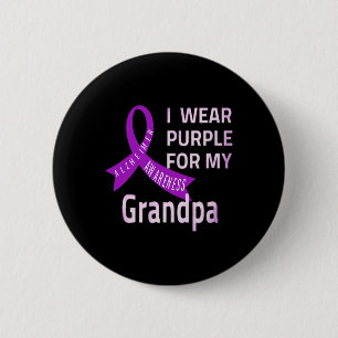 Wear Purple For My Grandpa Alzheimerheimer Disease 6 Cm Round Badge