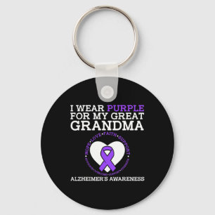Wear Purple For My Great Grandma Heimerheimer Awar Key Ring