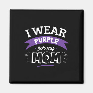 Wear Purple For My Mum Alzheimerheimer's Disease H Magnet