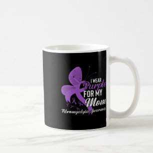 Wear Purple For My Mum Fibromyalgia Awareness Ribb Coffee Mug