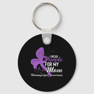 Wear Purple For My Mum Fibromyalgia Awareness Ribb Key Ring