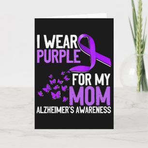 Wear Purple For My Mum Heimerheimer´s Awareness Card