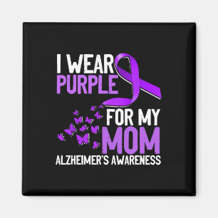 Wear Purple For My Mum Heimerheimer´s Awareness Magnet