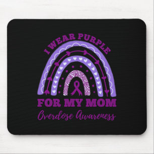 Wear Purple For My Mum Overdose Awareness Rainbow Mouse Pad