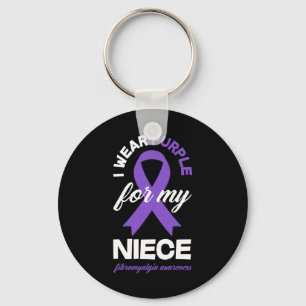 Wear Purple For My Niece Fibromyalgia Awareness 1 Key Ring