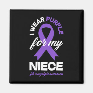 Wear Purple For My Niece Fibromyalgia Awareness 1 Magnet
