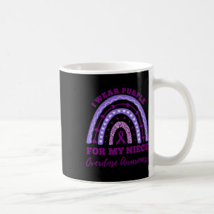 Wear Purple For My Niece Overdose Awareness Rainbo Coffee Mug
