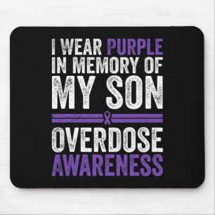 Wear Purple For My Son Overdose Awareness 4  Mouse Pad