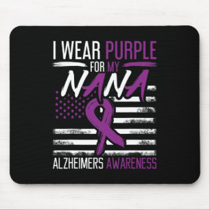 Wear Purple For Nana Alzheimer Alzheimers Awarenes Mouse Pad