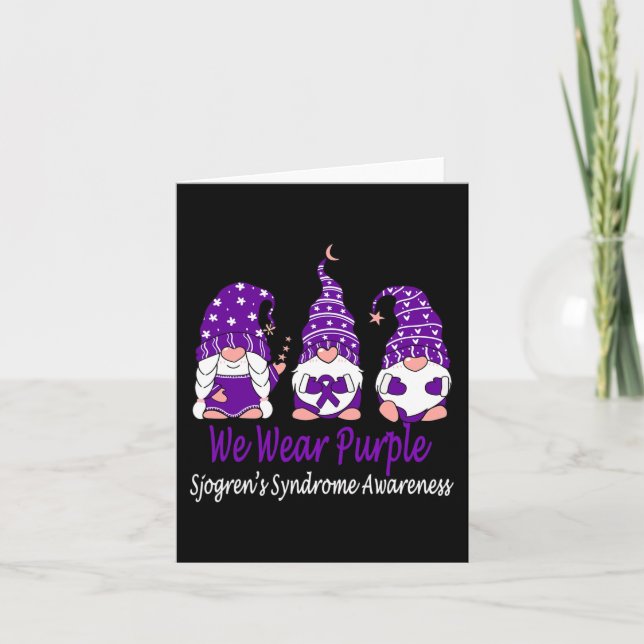 Wear Purple For Sjogren’s Syndrome Awareness  Card (Front)
