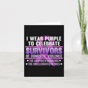 Wear Purple For Survivor Domestic Violence Awarene Card