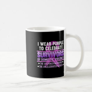 Wear Purple For Survivor Domestic Violence Awarene Coffee Mug