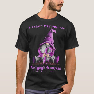 Wear Purple Gnomes Ribbon Fibromyalgia Awareness T-Shirt