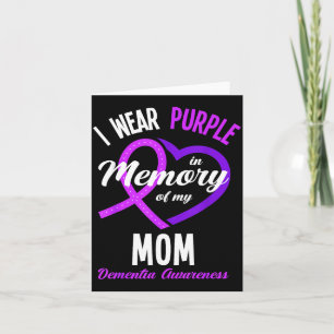 Wear Purple in Memory for Mum Dementia Awareness Card