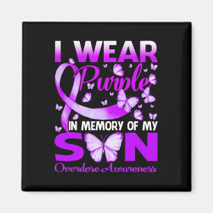Wear Purple In Memory For My Son Overdose Awarenes Magnet