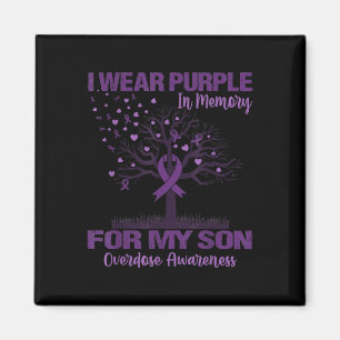 Wear Purple In Memory For My Son Overdose Awarenes Magnet