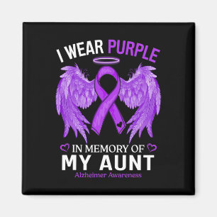 Wear Purple In Memory Of Aunt Alzheimerheimer Awar Magnet