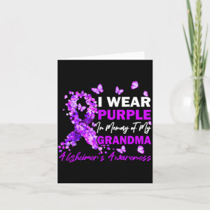 Wear Purple In Memory Of Grandma Alzheimers Card