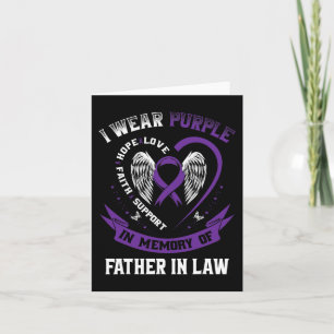 Wear Purple In Memory Of My Father In Law Pancreat Card