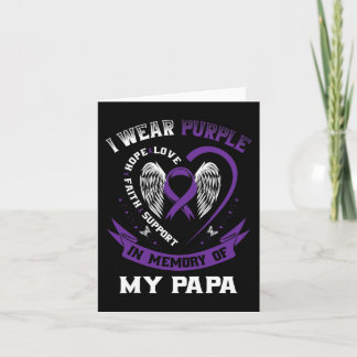 Wear Purple In Memory Of My Papa Pancreatic Cancer Card