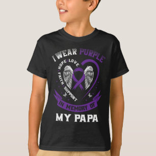 Wear Purple In Memory Of My Papa Pancreatic Cancer T-Shirt