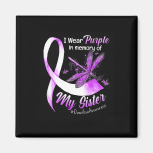 Wear Purple In Memory Of My Sister Overdose Awaren Magnet