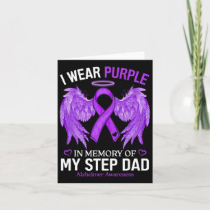 Wear Purple In Memory Of Step Dad Alzheimerheimer Card