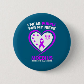 Wear Purple Niece Moebius Syndrome Awareness 6 Cm Round Badge