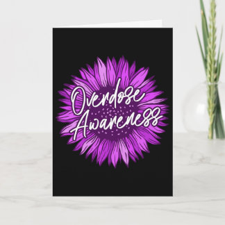 Wear Purple Overdose Awareness Gifts Survivor Ribb Card