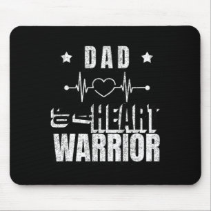Wear Red Day Dad Of A Heart Warrior Saying Mouse Pad