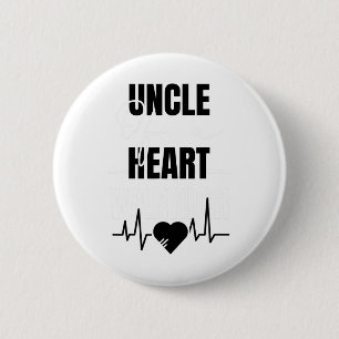 Wear Red Day Uncle Of A Heart Warrior Saying  6 Cm Round Badge