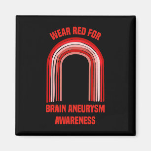 Wear Red For Brain Aneurysm Awareness Brain Aneu Magnet