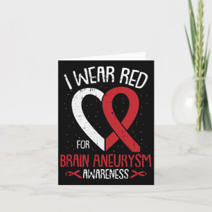 Wear Red For Brain Aneurysm Awareness Warrior Surv Card