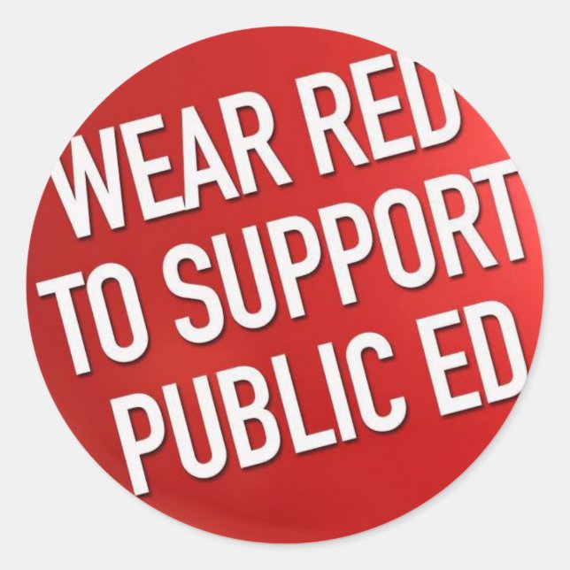Wear Red for Ed. sticker (Front)
