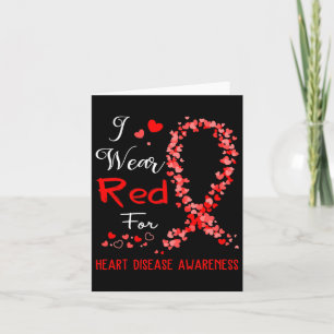 Wear Red For Heart Disease Awareness  Card