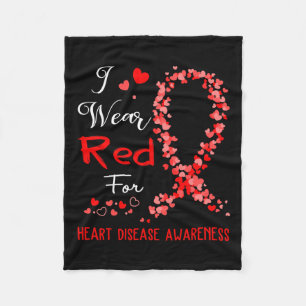 Wear Red For Heart Disease Awareness  Fleece Blanket