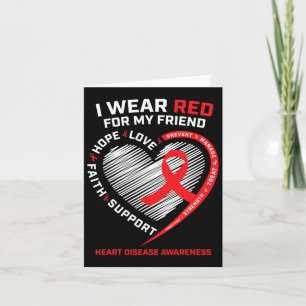 Wear Red For My Friend Heart Disease Awareness Gif Card