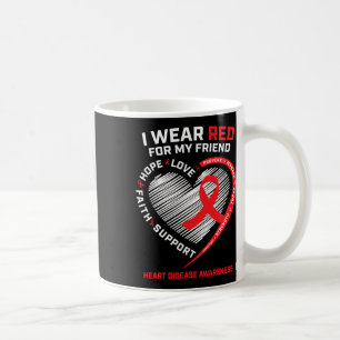 Wear Red For My Friend Heart Disease Awareness Gif Coffee Mug