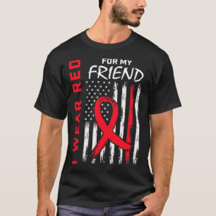 Wear Red For My Friend Heart Disease Awareness Usa T-Shirt
