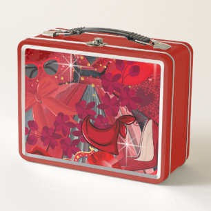 Wear Red Metal Lunch Box