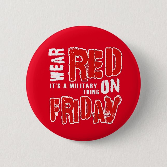Wear RED on Friday Button (Front)